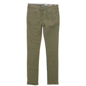 Jack Wills Army Green Printed Jeans Pants Geometric Pattern Size W 26 x L 32